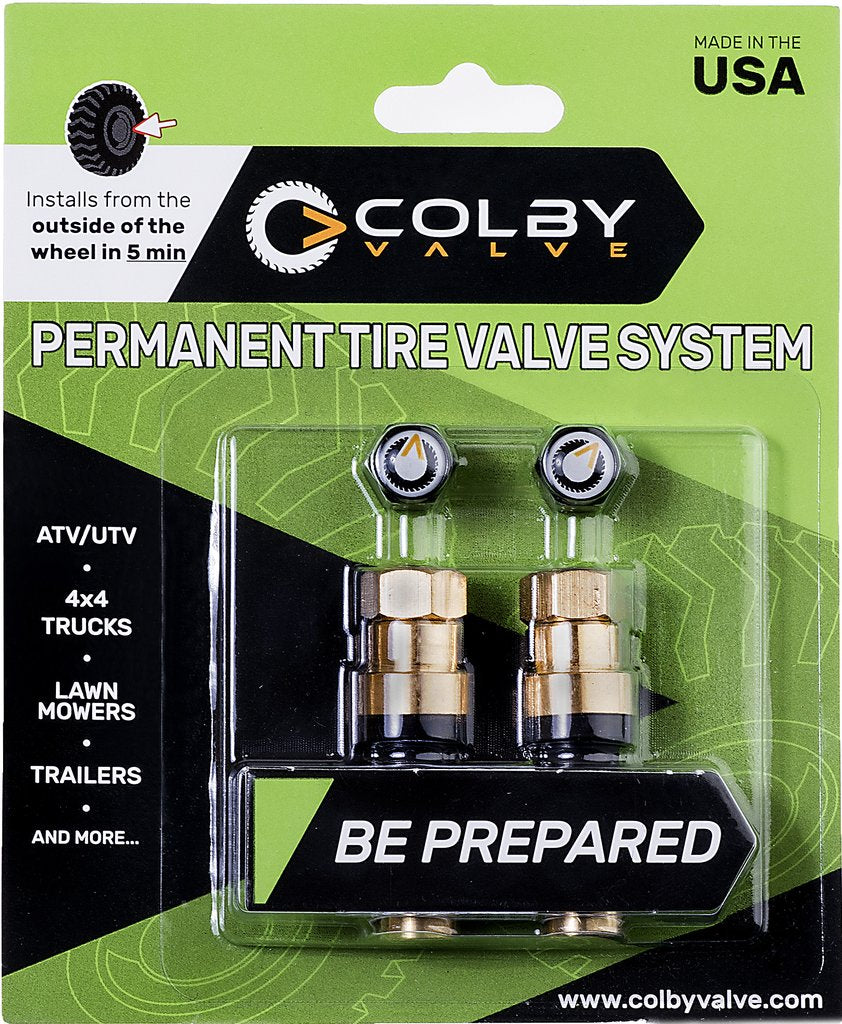 Colby Valve-Permanent Tire Valve System - 2 Pack