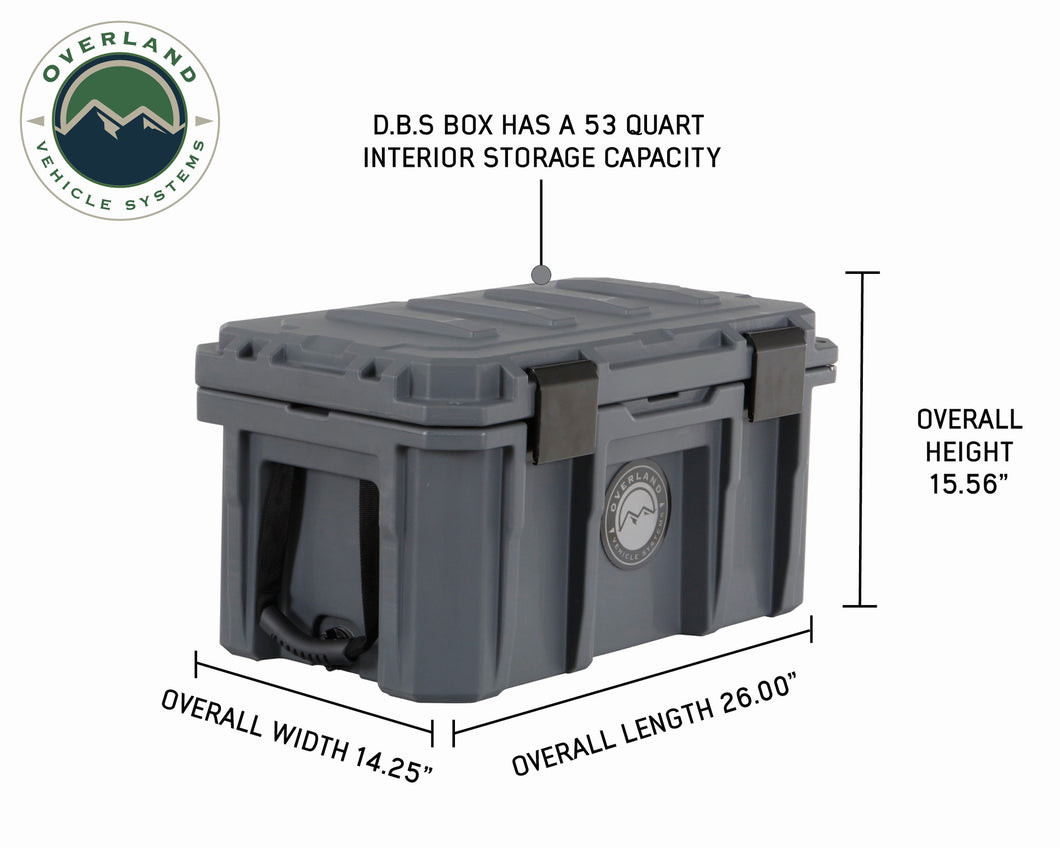 OVS-DBS Dark Grey Dry Box With Drain, And Bottle Opener